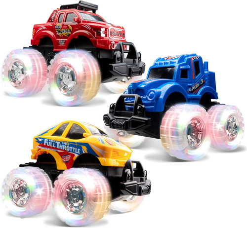 Joyin 3pcs led monster trucks - joyin,