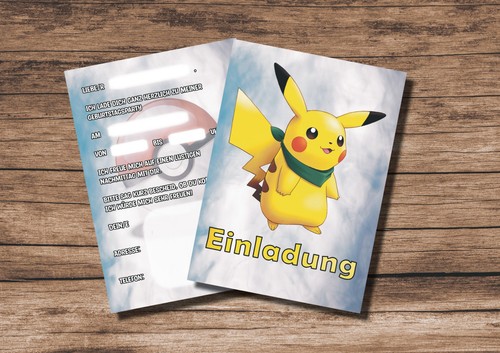 Einladungskarten pokemon - einladungskarten,