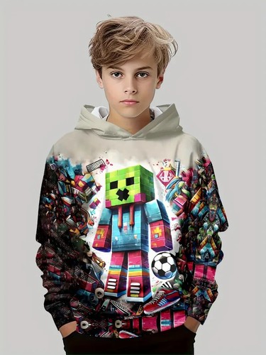 Jungen druck langarm hoodie - langarm,