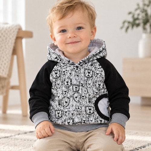 Süße kinder kapuzenjacke mit - süße, kinder-kapuzenjacke